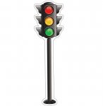 Плакат вырубной А-4 Светофор