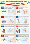 Плакат А-3 Пальчиковая гимнастика Лесные животные