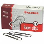 Скрепки 50шт. 50мм Глобус