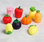 Набор резиновых игрушек Овощной набор, 9 шт в сетке