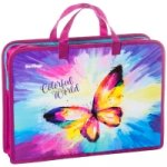 Папка д/труда А-4 Бабочка на розовом 3Д  1отд.
