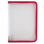 Папка д/труда А-4 ( прозр.,роз.кант) 1отд. 90