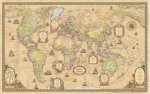 Карта  Мир. Полит. Стиль ретро 1:25 настен.лам. (Глобус)