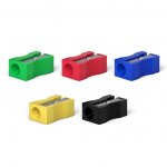 Точилка пластик цветные волна 