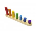 Цилиндры втыкалки Радуга 1 ряд