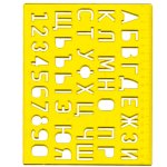 Трафарет Букв и цифр красн.прозрачный 