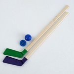 Набор хоккейный 4в1 2 клюшки, шайба и мячик