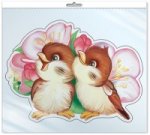 Плакат вырубной А-4 Воробьи весною 