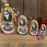 Матрешка 6 в 1 художественная Расписные картины