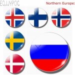 Магнит металл 10 шт диам 3.8см J.OTTEN "Флаг России"