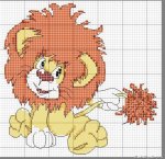 Вышивка крестиком  Гриб, Ежик, Львенок,Белка