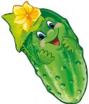 Плакат вырубной А-4 Огурец