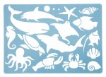 Трафарет Морские обитатели