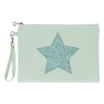 Папка  пенал на молнии Сердце Звезда 