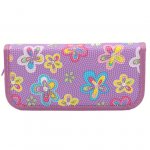 Пенал 3отд Фиолетовый цветы 