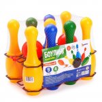 Боулинг цветной 9 шт. 4 шара