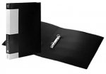 Папка на 4 кольцах 40мм пластик  чёреая ИнФормат