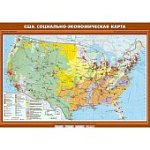 Карта США. Социально-экономическая карта Спектр-М