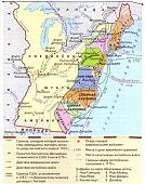 Учебная карта "Война за независимость и образ. США