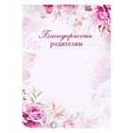 Благодарность родителям А-4 АО Мир поздравлений