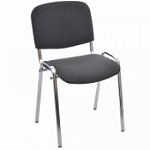 Стул-ИЗО офисный Helmi HL-F01, каркас хром,.ткань серая 