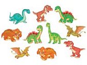 Набор украшений на скотче Динозаврики