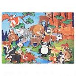 Лесные животные с игровым полем Фетр