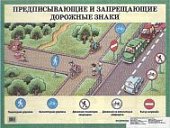 Плакат  Предписывающие и запрещающие дорож.знаки А
