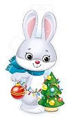 Плакат Заяц Новогодний