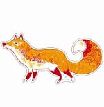 Плакат Вырубной А-4 Лисичка новогодняя