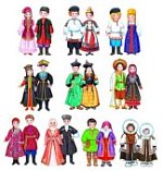 Плакат Народы россии. История России в костюме 