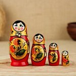 Матрёшка 4 в 1 Хохломская