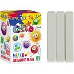 Мел белый 12 шт,квадрат.