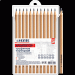 Набор чернографитных карандашей 2Н-2В  12 шт Архитектор пласт.упак.Девенте 