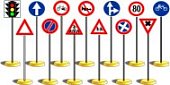 Знаки дорожного движ-я.(13 знаков на стойках) Дидактическое пособие