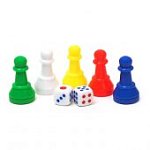 Набор для настольных игр: 5 фишек, 2 кубика