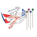 Булавки канц.с пласт.цв.шляпкой 100 шт.