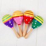 Маракас с белым горошком, 13*5 ,цвета микс