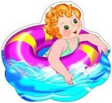 Плакат вырубной мини Ребенок летом 