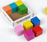 Деревянные кубики Мини 9 шт., 2.7 × 2.7 см, цвета МИКС