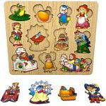 Деревянная рамка вкладыш, Где чья вещь?, 22 дет.