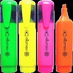 Набор текстовыделителей 4 цвета 0,5-5 мм 