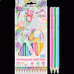 Каранд. 12 цв.de VENTE  цветн заточ трехгран. пастель