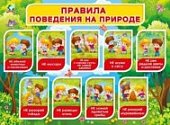 Плакат Правила поведения на природе.