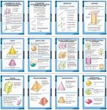 Плакат Геометрия 10 класс  12 таблиц