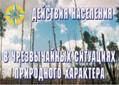 Плакат  Действие насел. в ЧС природного характера